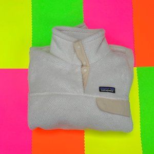 White Patagonia Snap Pullover